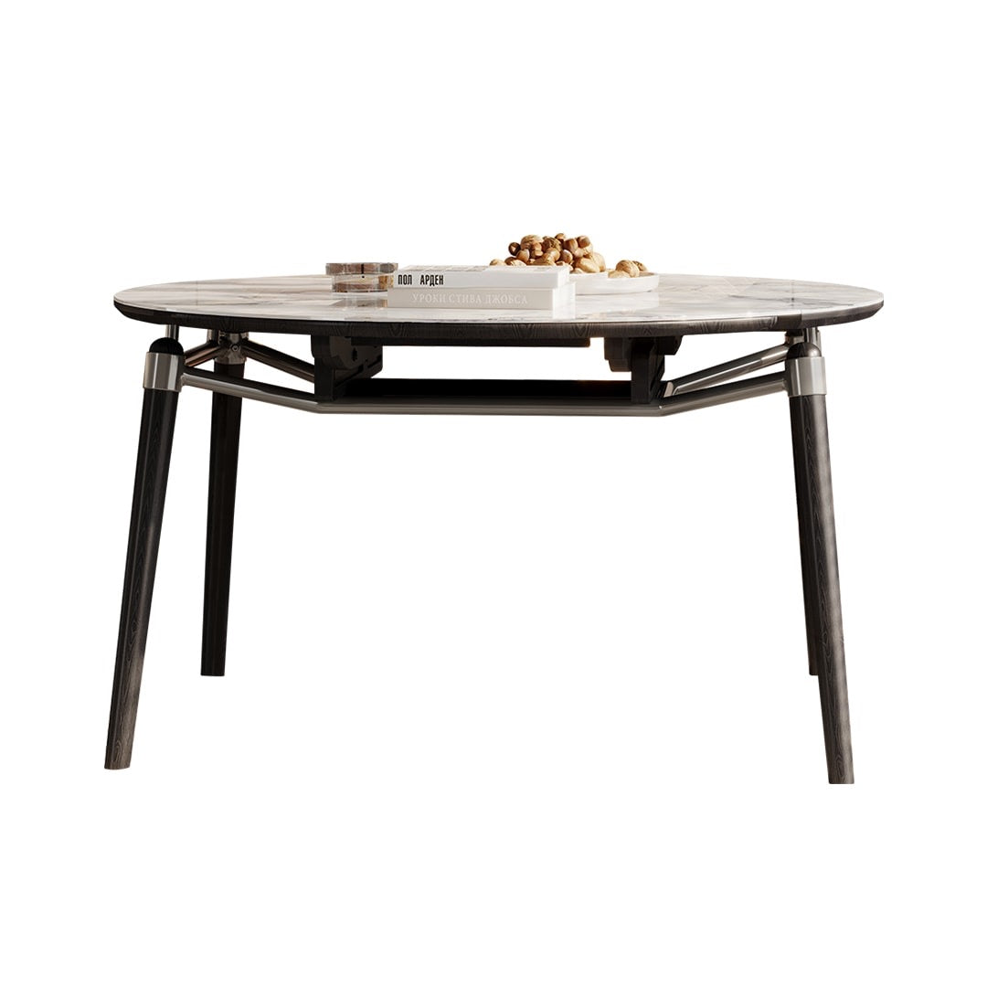 Extendable Round Stone Dining Table