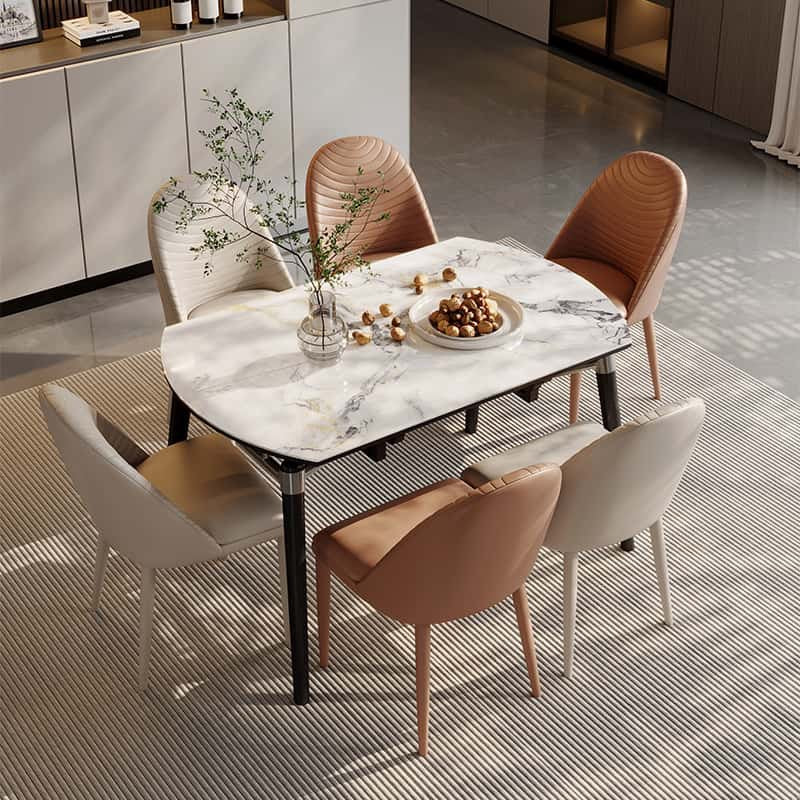 Extendable Round Stone Dining Table