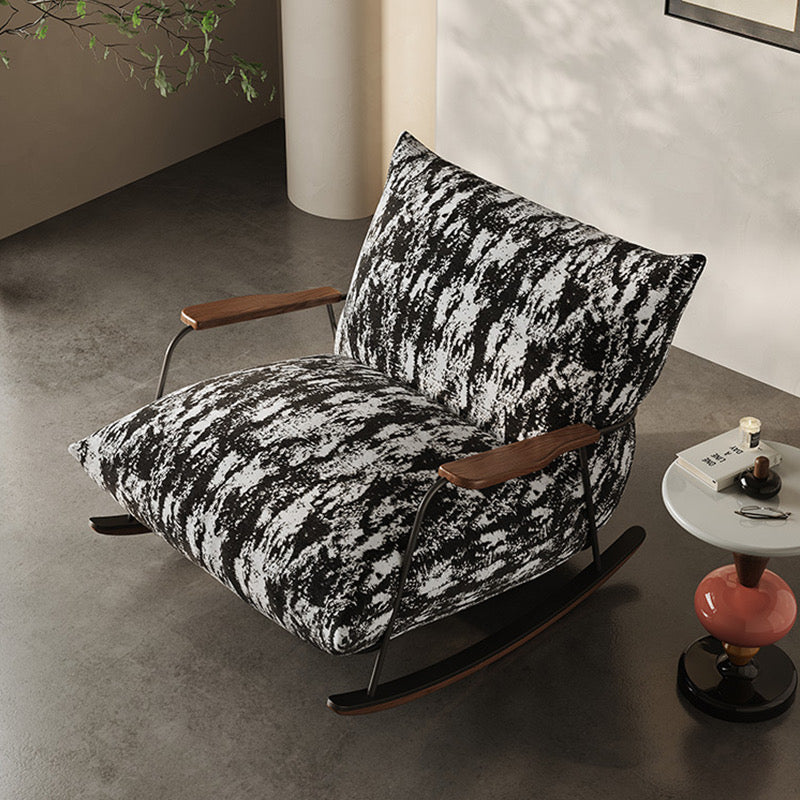 Ink Wash Black and White Pattern Petal Chair