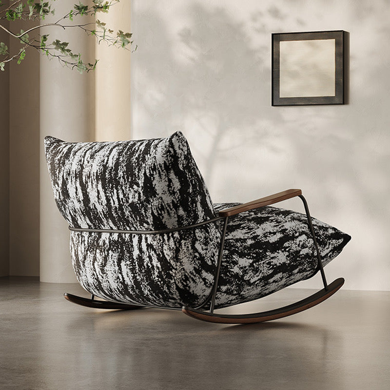 Ink Wash Black and White Pattern Petal Chair