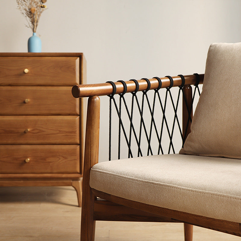 Solid Wood Rope Woven Chair