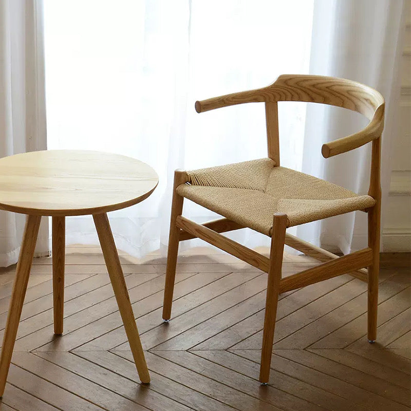 Walnut Woven Rope Wishbone Chair