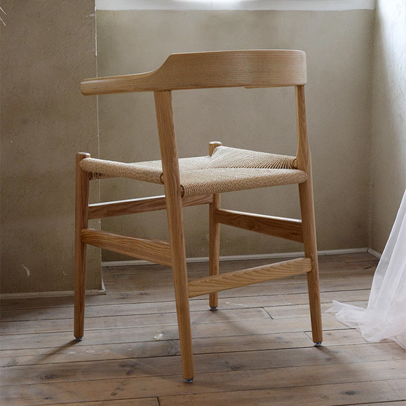 Walnut Woven Rope Wishbone Chair