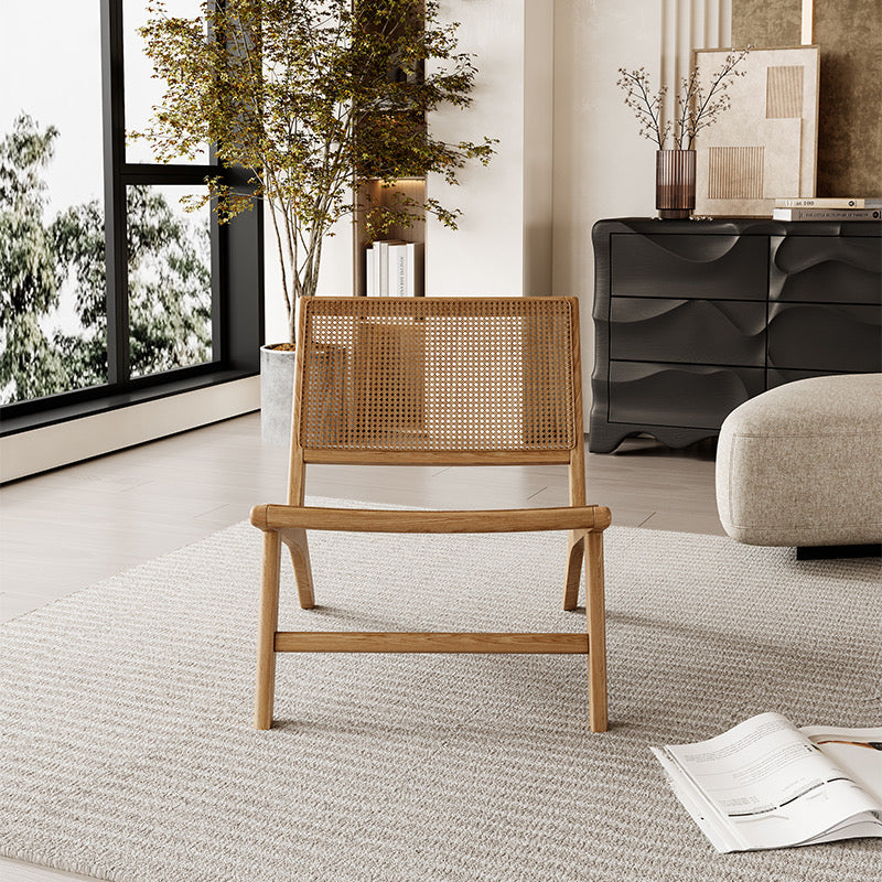 Woven Rattan Back Chair