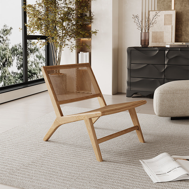 Woven Rattan Back Chair
