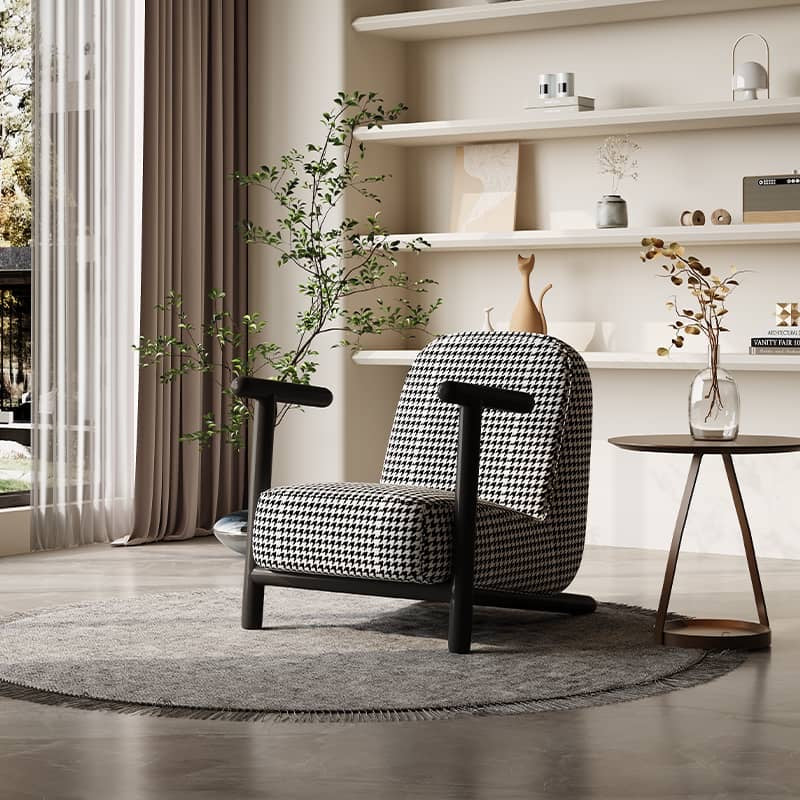 Houndstooth Sled Chair