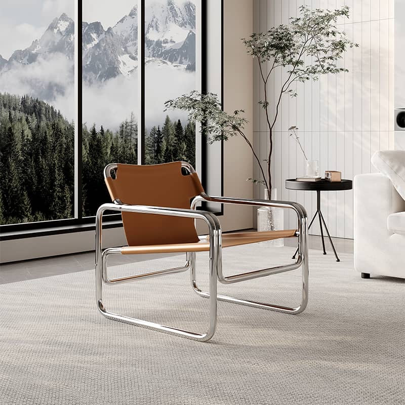 Saddle Leather Accent Chair