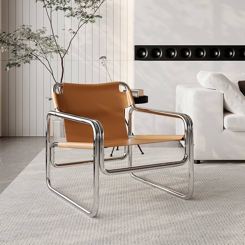 Saddle Leather Accent Chair
