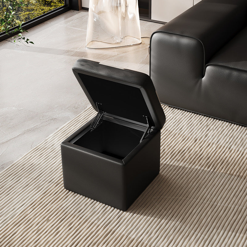 Checkered Storage Ottoman