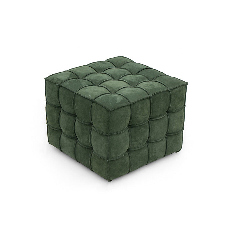 Cube Leather Stool