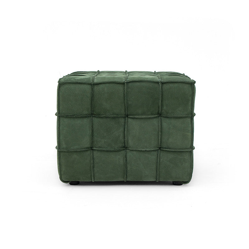 Cube Leather Stool