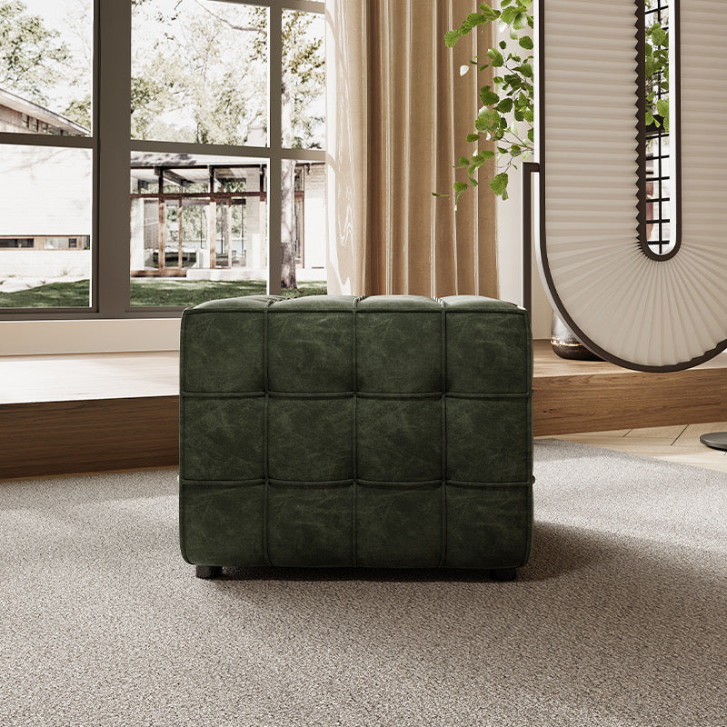 Cube Leather Stool