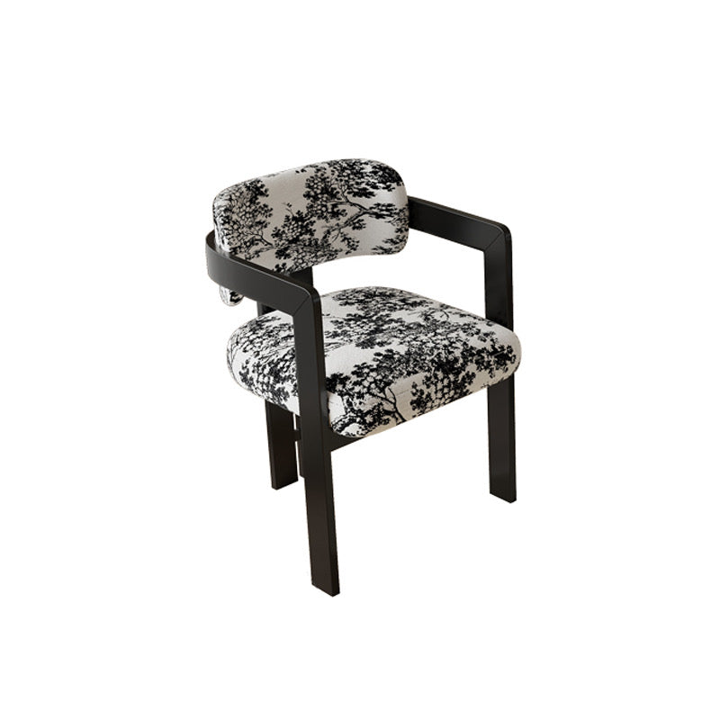 Floral Print Wooden Dining Chair