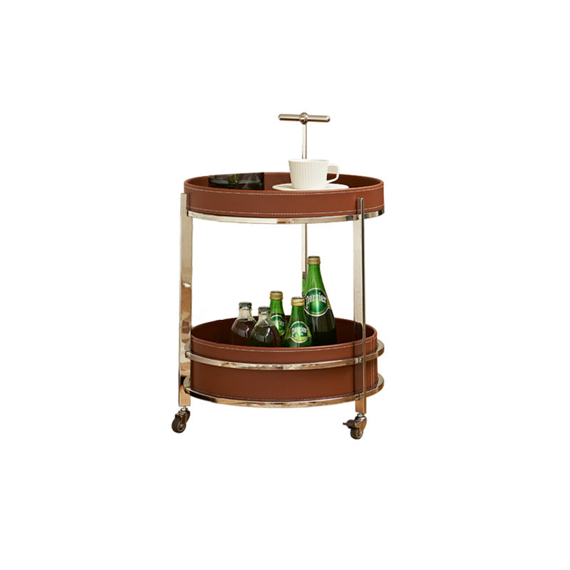 Saddle Leather Side Table