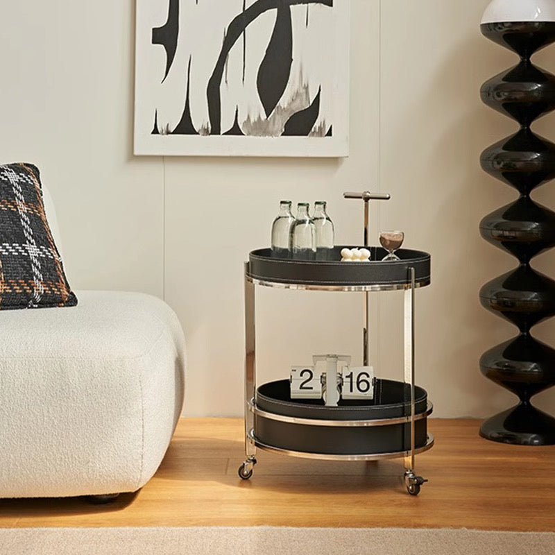 Saddle Leather Side Table