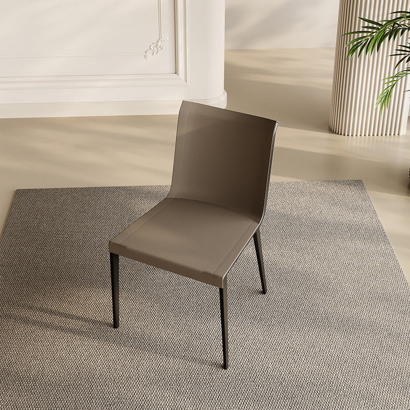 Ultra Fiber Saddle Leather Dining Chair