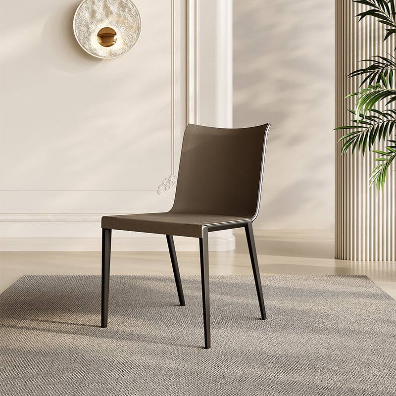 Ultra Fiber Saddle Leather Dining Chair