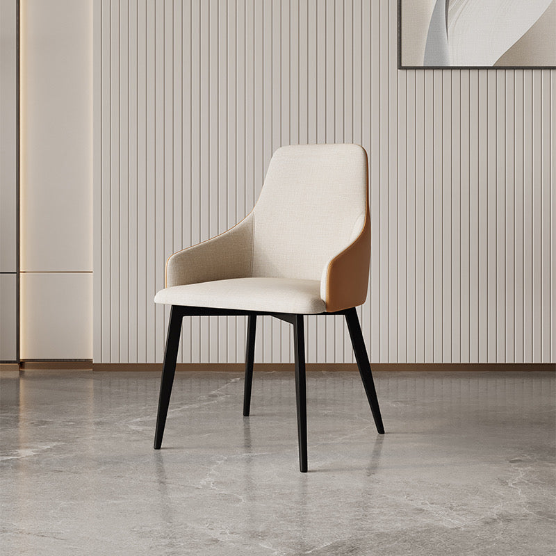 Fabric and Leather Dining Chair