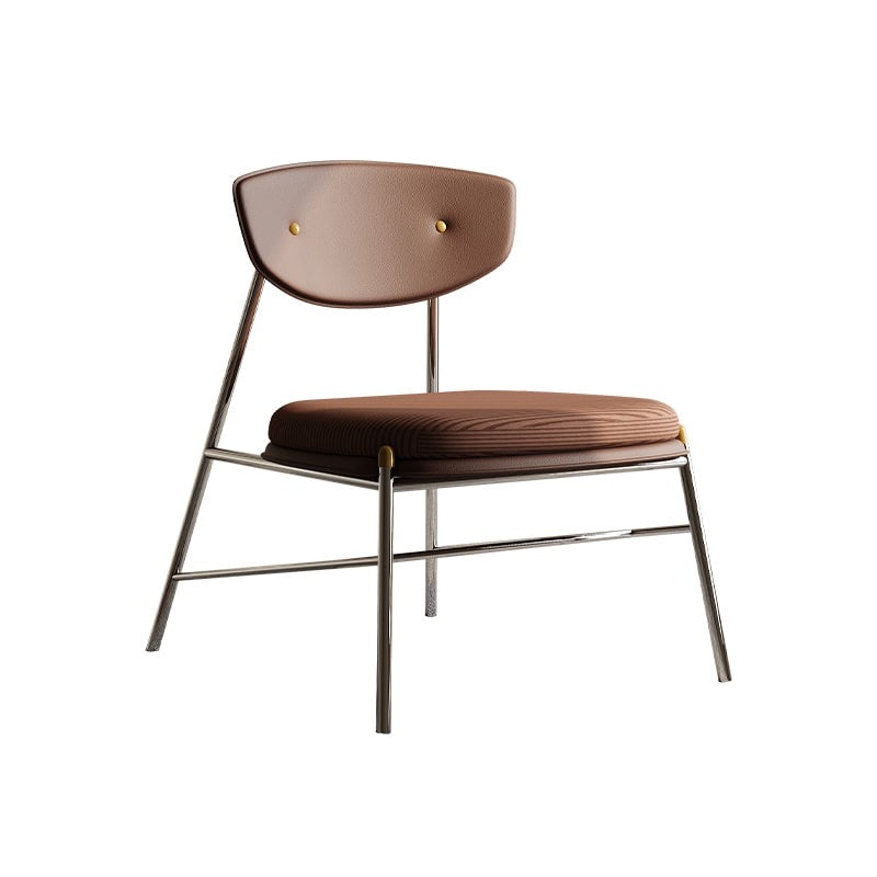 Corduroy Saddle Leather Accent Chair