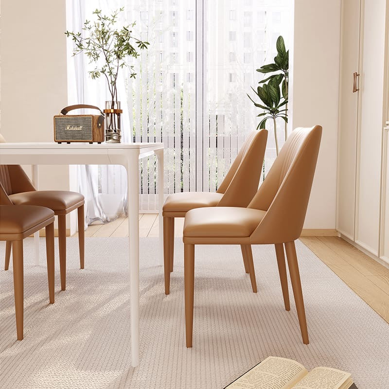 Orange Eco-Leather Dining Chair