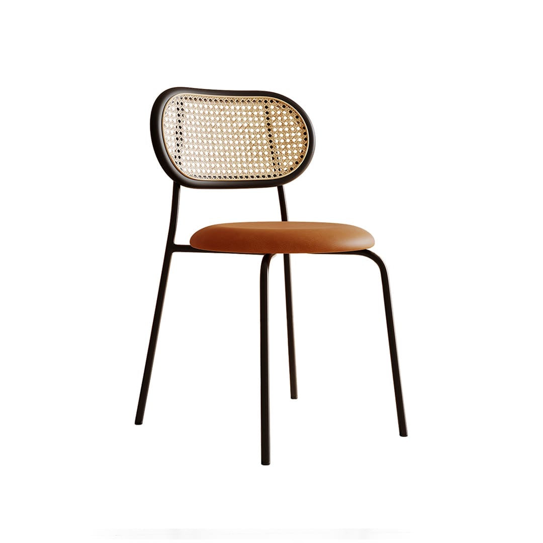 Orange Woven Dining Chair