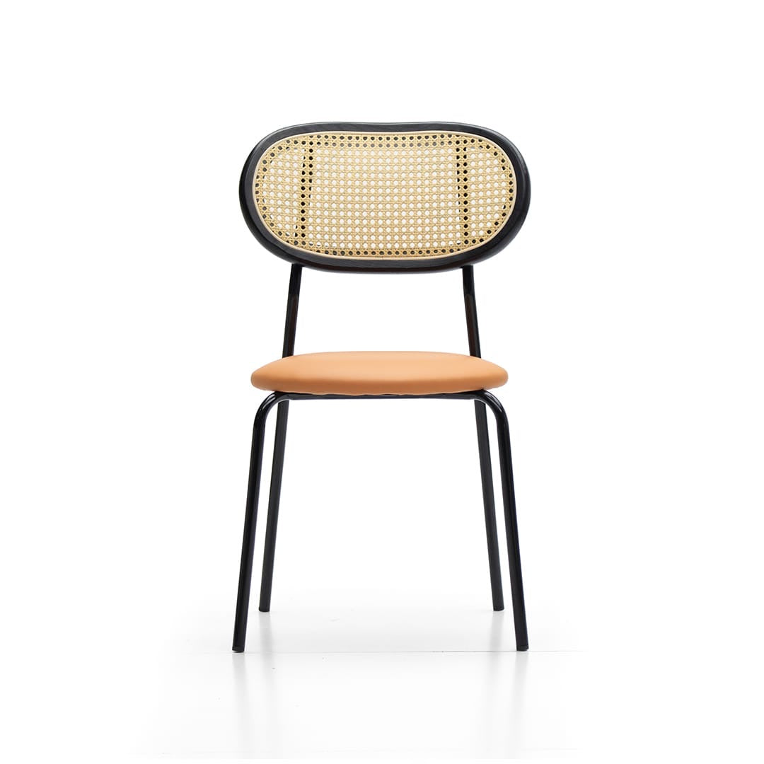 Orange Woven Dining Chair