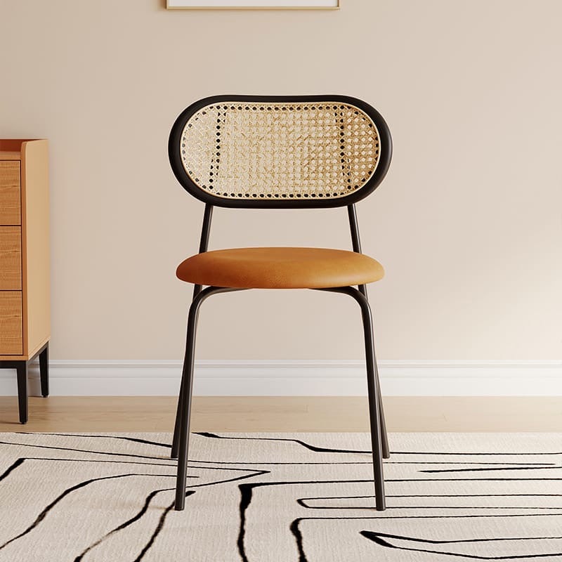 Orange Woven Dining Chair