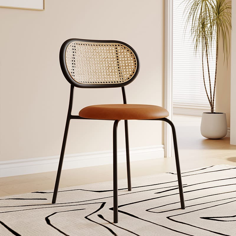 Orange Woven Dining Chair