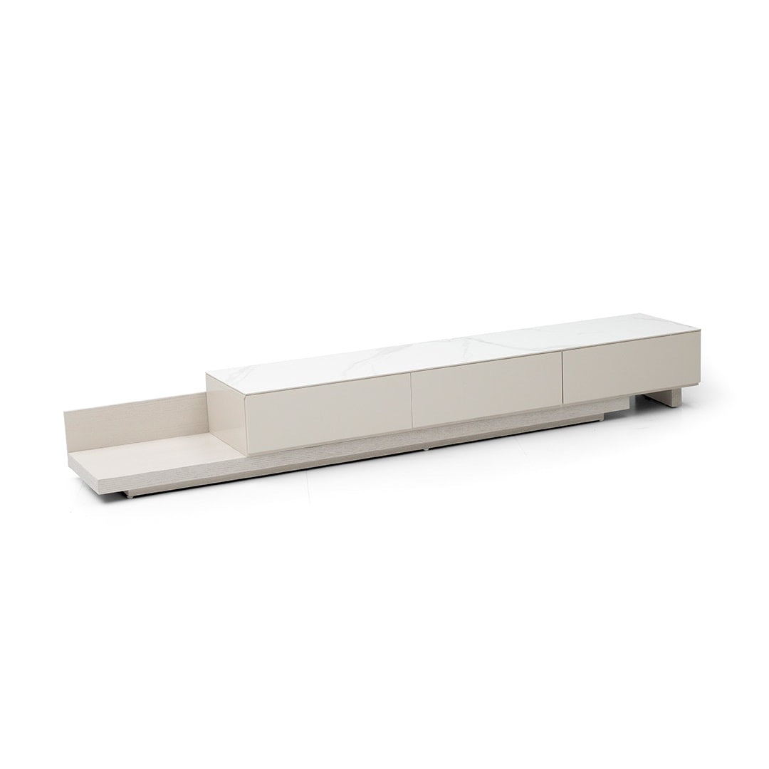 Expandable Square Slate TV Cabinet