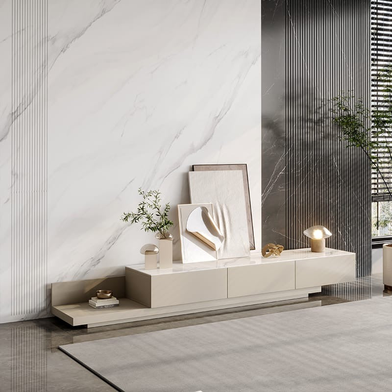 Expandable Square Slate TV Cabinet