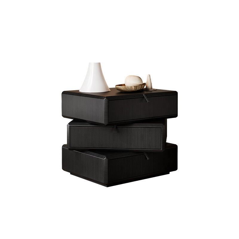 Smoked Black Bedside Table