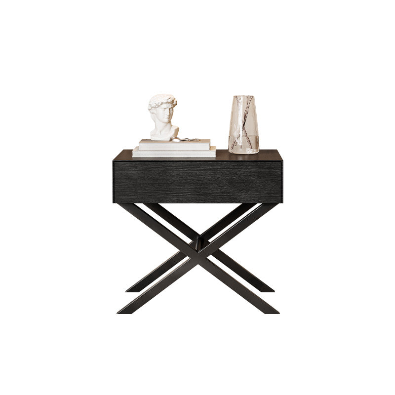 Wood Veneer Cross Nightstand