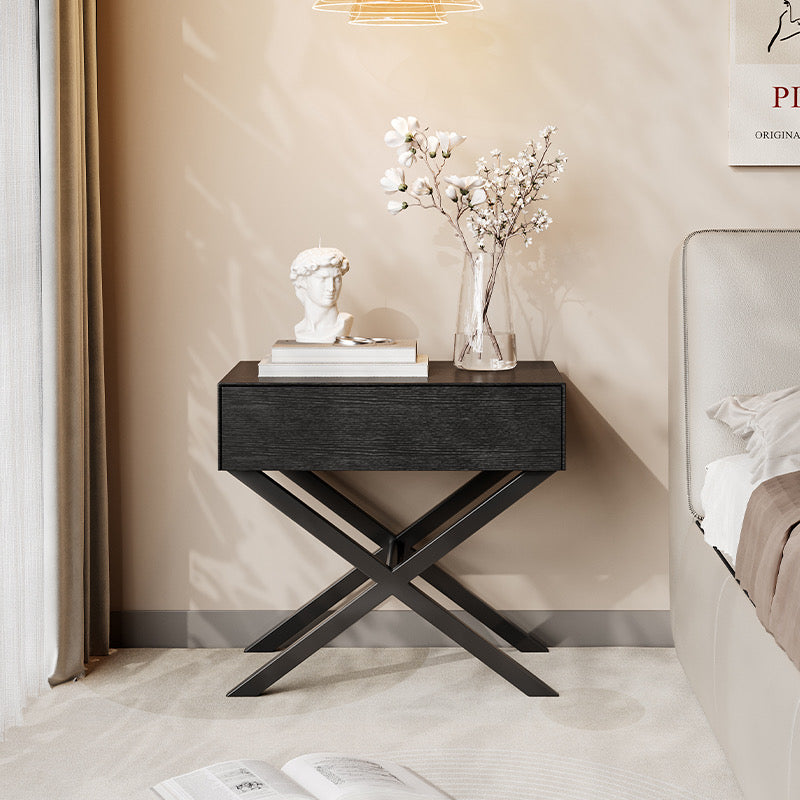 Wood Veneer Cross Nightstand
