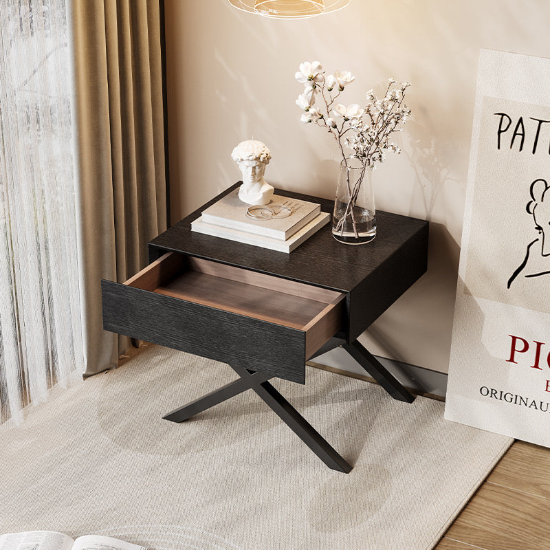 Wood Veneer Cross Nightstand