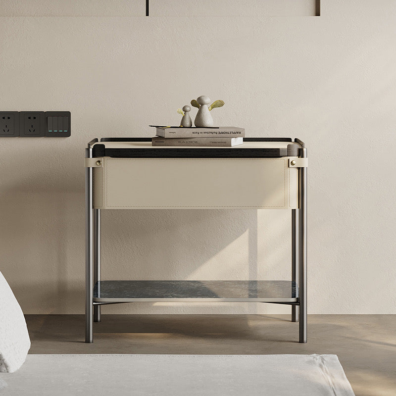 Saddle Leather Nightstand