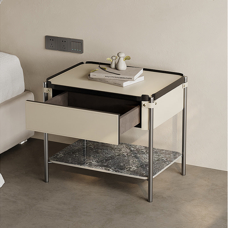 Saddle Leather Nightstand