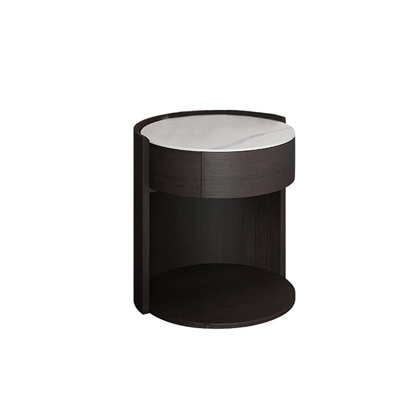 Smoked Wood Bedside Table