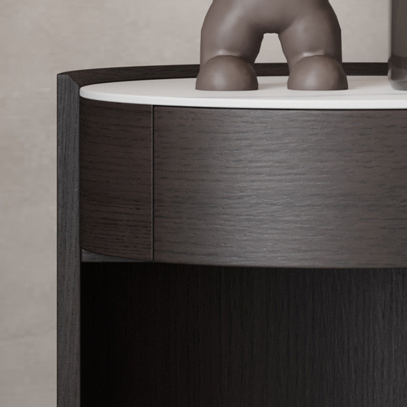 Smoked Wood Bedside Table