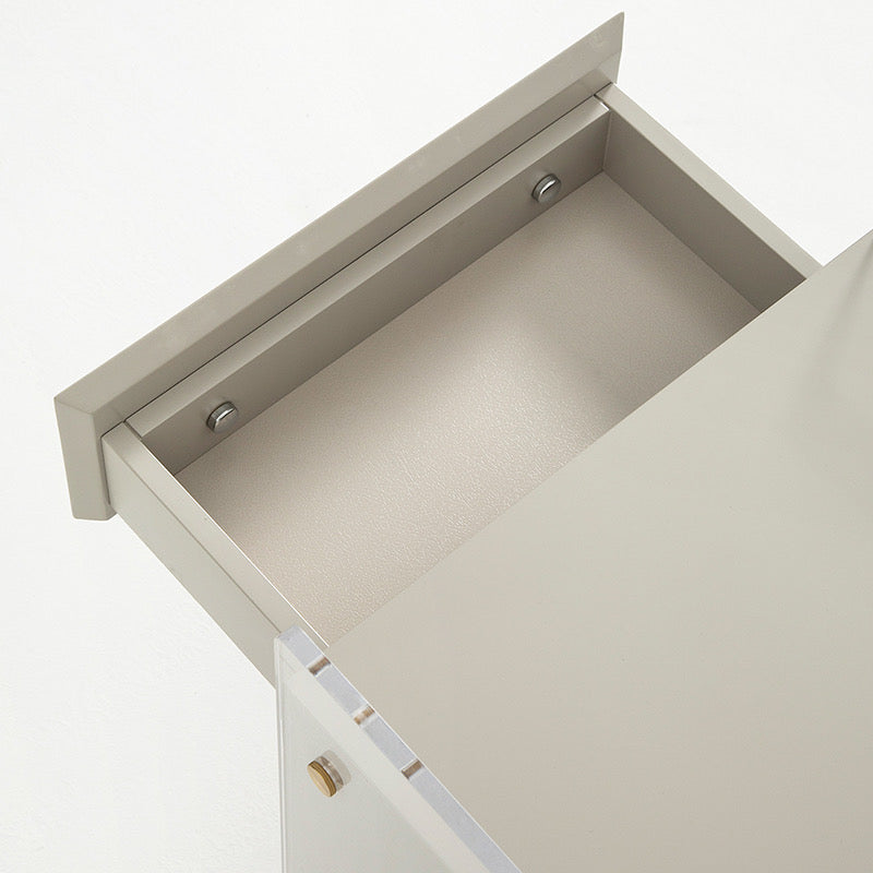 Acrylic Double Drawer Bedside Table