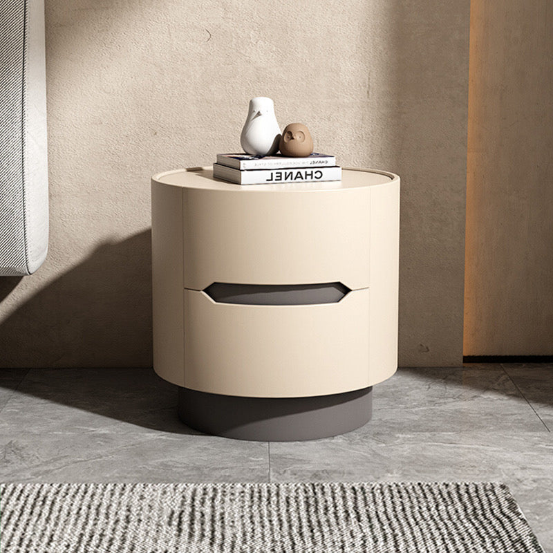 Cream and Milk Gray Bedside Table