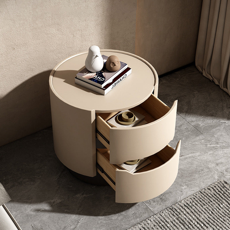 Cream and Milk Gray Bedside Table