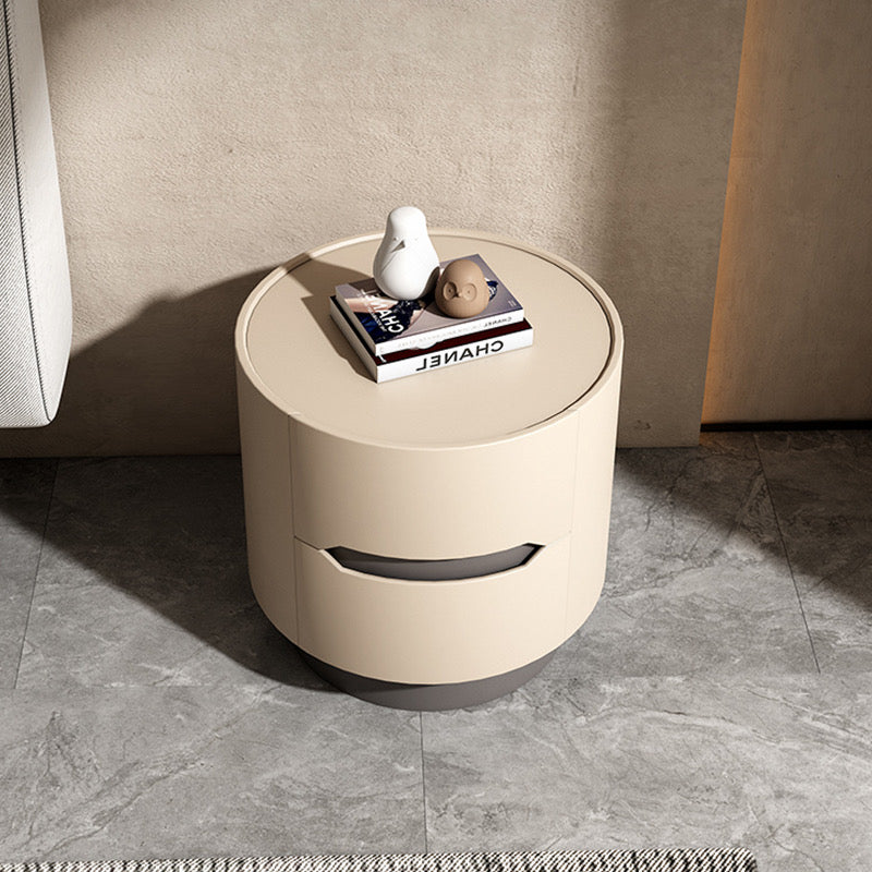 Cream and Milk Gray Bedside Table