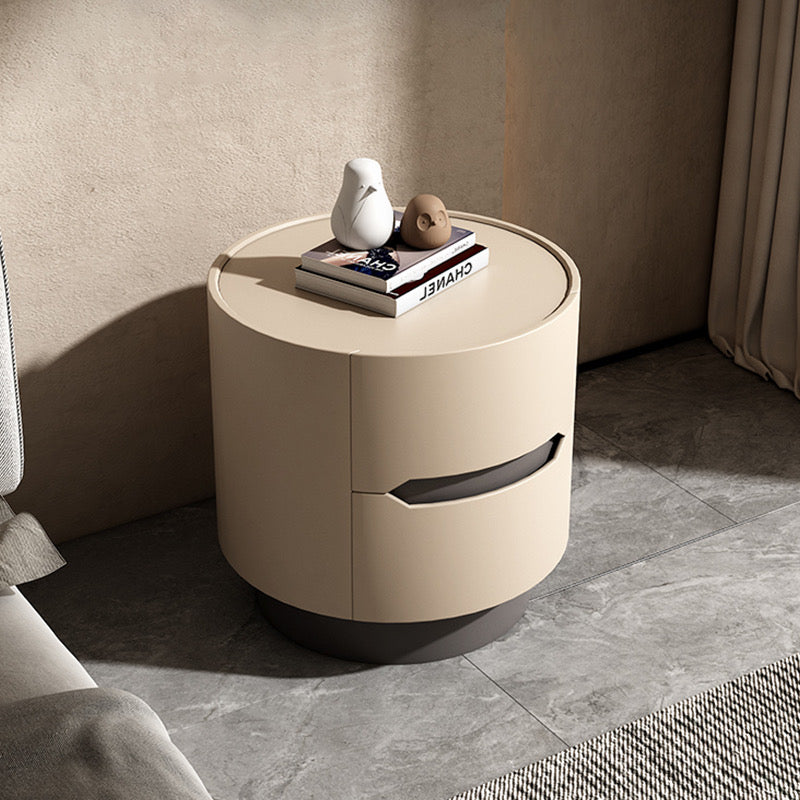 Cream and Milk Gray Bedside Table