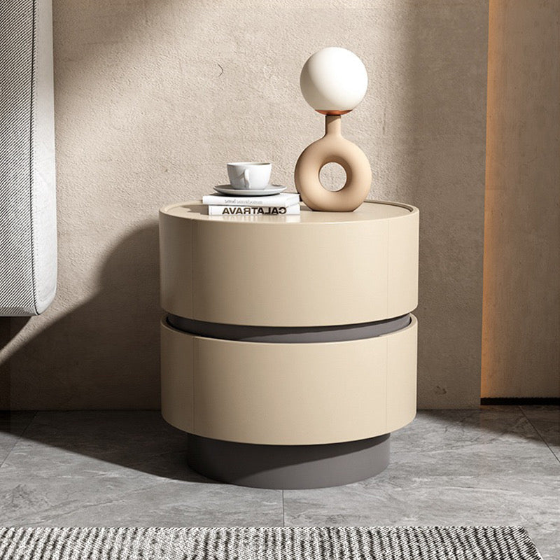 Cream and Gray Nightstand