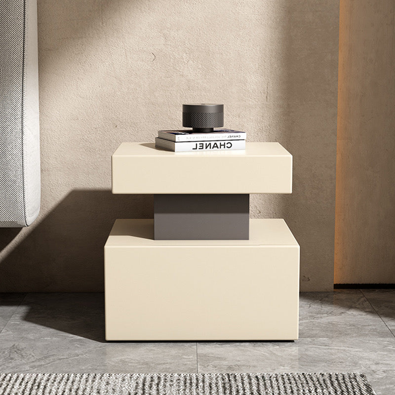 Cream and Gray Nightstand 2