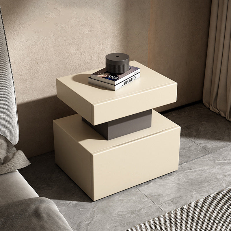 Cream and Gray Nightstand 2