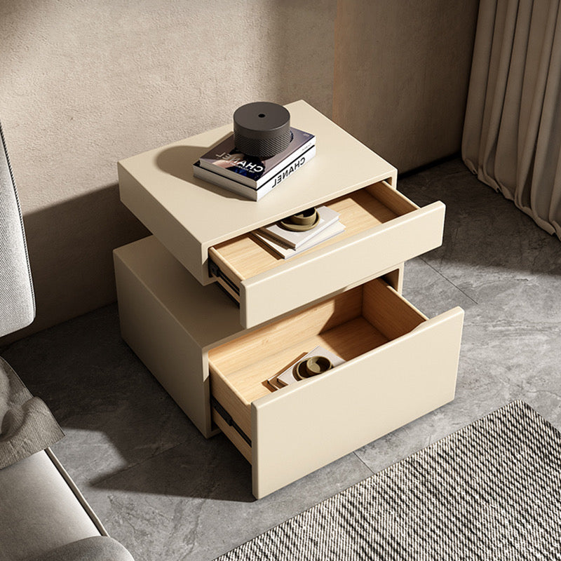 Cream and Gray Nightstand 2