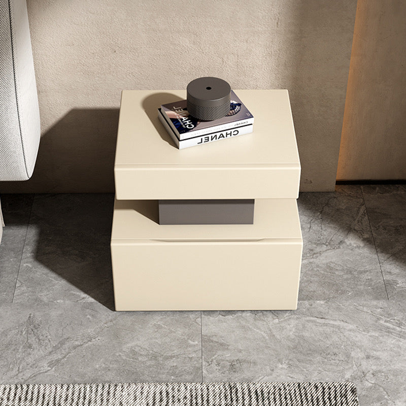 Cream and Gray Nightstand 2