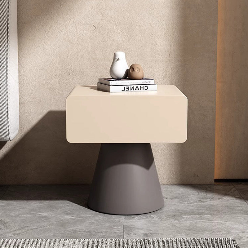 Cream and Gray Bedside Table