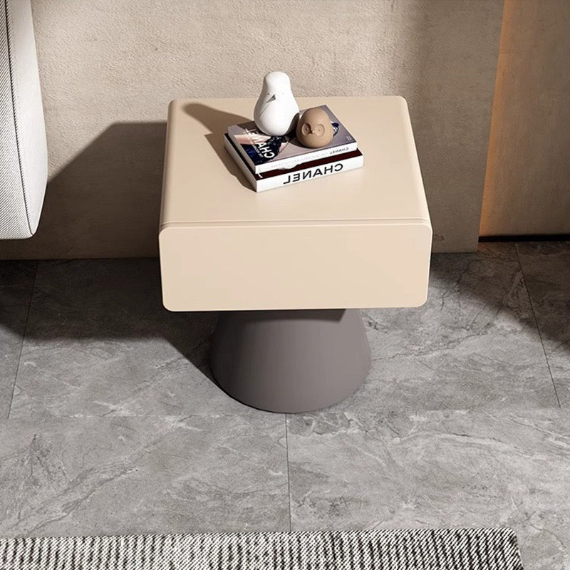 Cream and Gray Bedside Table